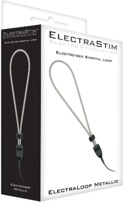 vibrating egg with remote control accessories-lubricant for heel counters-ElectraStim ''Scrotal Loop'' Metallic