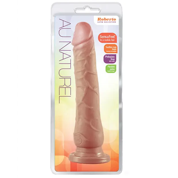 Keepsake dildo-Blush Au Naturel Roberto 9.5 in. Posable Dual Density Dildo with Suction Cup Tan