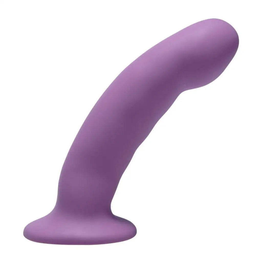 Ultra-realistic dildo-Curved Purple Silicone Strap On Harness Dildo