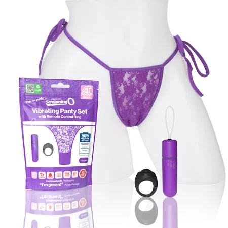 Flexible stroking sleeve-Screaming O My Secret Screaming O 4T Panty Vibe Grape