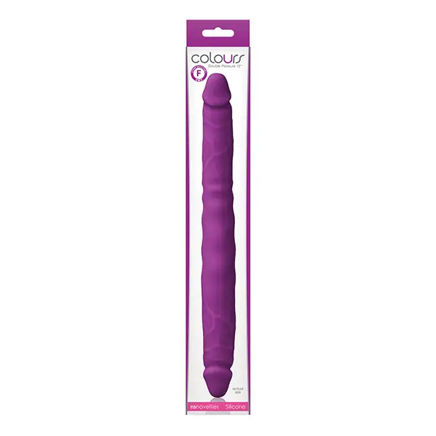 Veteran dildo-Colours Double Pleasure 12 in. Dual Ended Dildo Purple