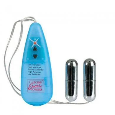 vibrating anal toy for intimate play accessories-lubricant for wool carders-Impulse Pocket Paks Slim Twin Bullets - Blue