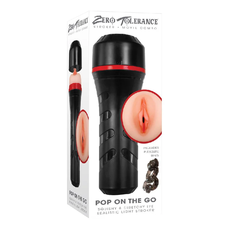 Innovative stimulation sleeve-Zero Tolerance Pop On The Go Realistic Vagina Stroker Beige