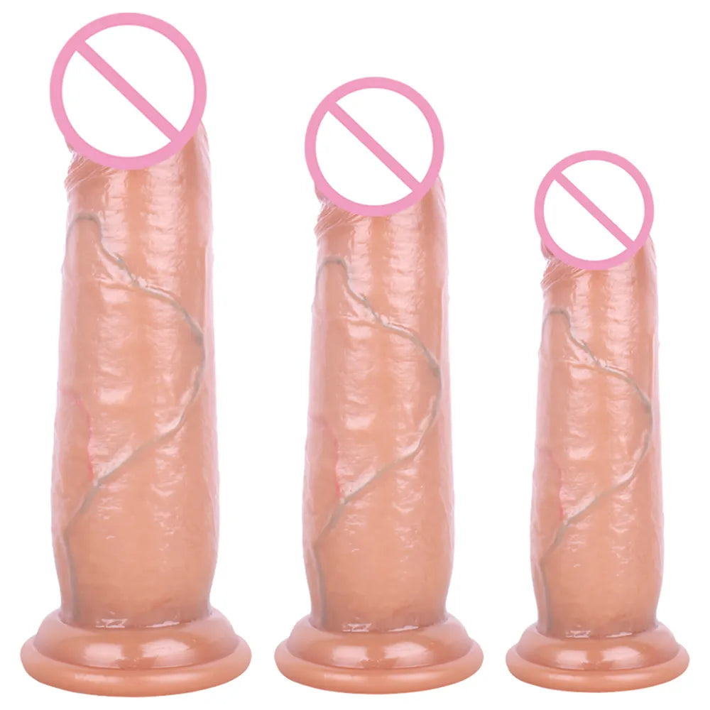 Human-like dildo-Realistic Dildo Skin Feeling Dildo Huge Soft and Flexible Sliding Penis Sex Toys for Women Female Masturbation Adult Toys