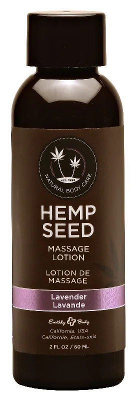 lubricant for fins-Hemp Seed Massage Lotion - Lavender - 2 Fl. Oz. / 60 ml