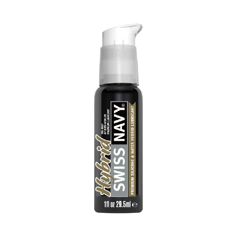 Pleasure stimulation sleeve-Swiss Navy Hybrid Lubricant 1 oz.