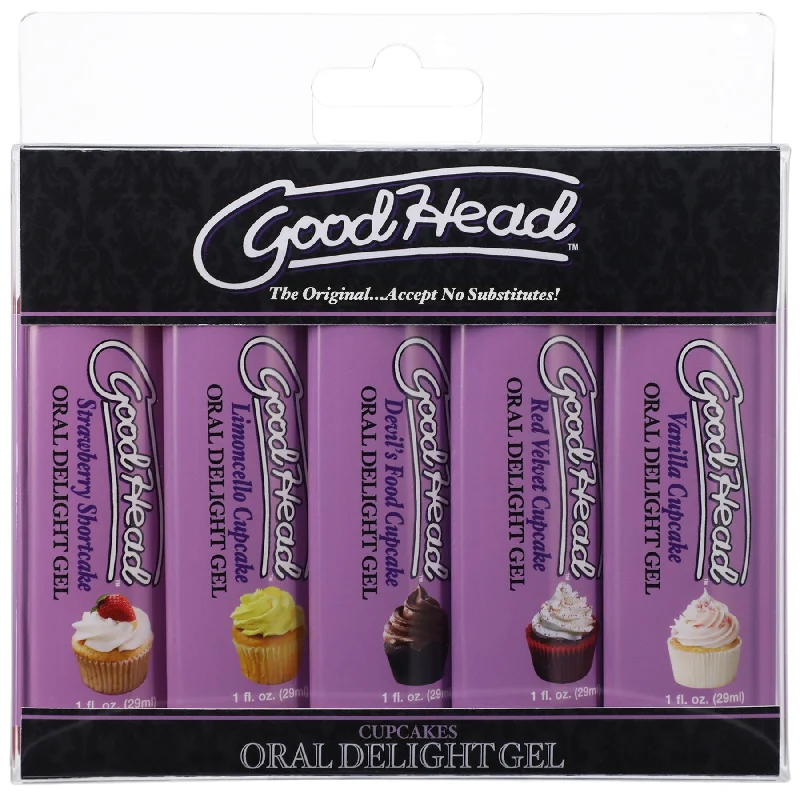 lubricant for soccer goal posts-Goodhead - Oral Delight Gel - Cupcake - 5 Pack - 1 Fl. Oz.