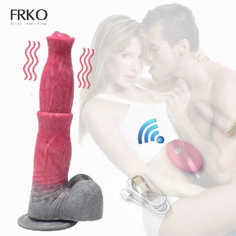 Factory-direct dildo-Gory Meat Soft Silicone Vibrating Big Horse Dildo