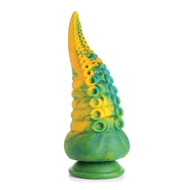 Embellished dildo-XR - Creature Cocks Monstropus Tentacled Monster Silicone Dildo (Green/Yellow)