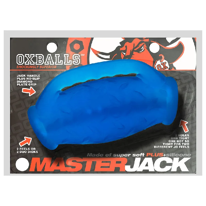 Heated pleasure sleeve-OxBalls Masterjack Double Penetration Jo Blue Ice