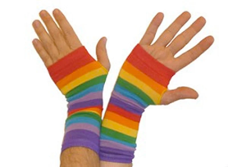 adjustable vibrating strap-on dildo accessories-lubricant for fertilizer spreaders-Pride- Rainbow ''Arm Warmers''