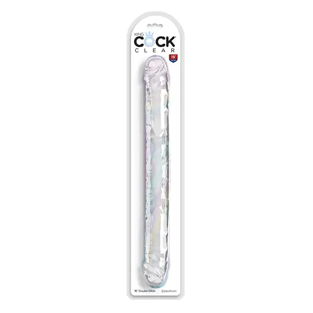 Skin-friendly dildo-King Cock Clear 18" Double Dildo - Clear