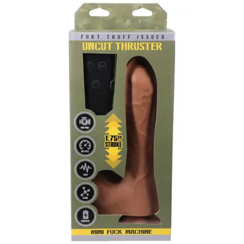 Hot-pink dildo-Fort Troff Uncut Thruster Mini Fuck Machine Rechargeable Remote-Controlled Silicone 8.5 in. Thrusting Dildo Tan