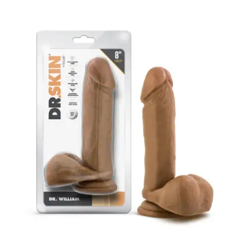 Pegasus dildo-Blush Dr. Skin Dr. William 8 in. Dildo with Balls Tan