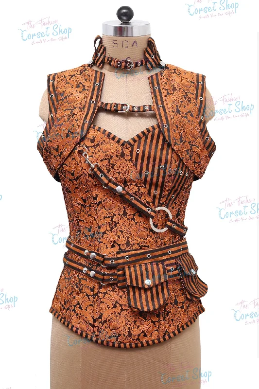 BDSM collar and leash for bondage accessories-lubricant for lighter hinges-Barth Steampunk Overbust Corset