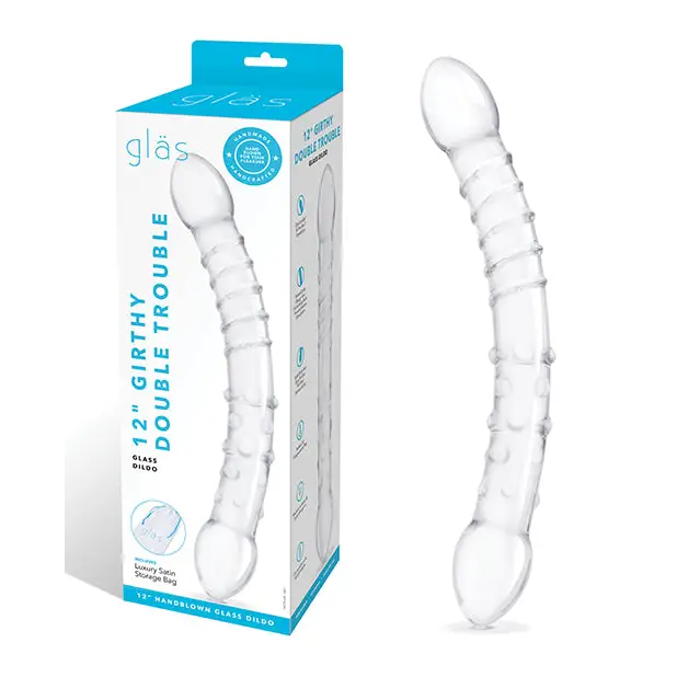 Stiff dildo-Glas 12" Double Trouble Dildo