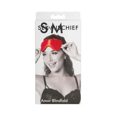 Flexible gadget sleeve-Sportsheets Sex & Mischief Amor Blindfold Red