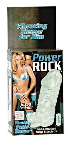 multi-speed anal toy accessories-lubricant for corral hinges-Power Rock Vibrating Penis Sleeve - Clear