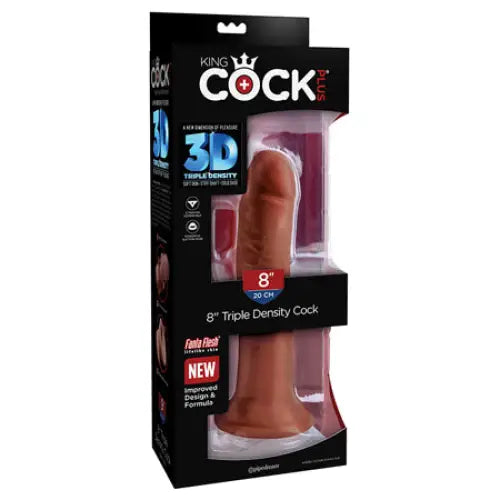 Navy dildo-Pipedream King Cock Plus 8 in. Triple Density Cock Realistic Dildo With Suction Cup Brown