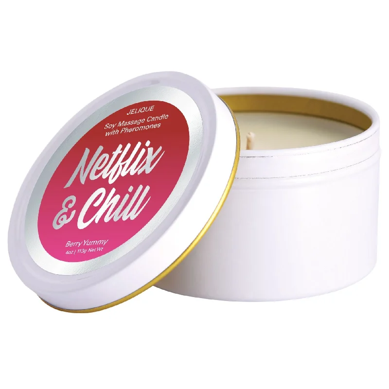 lubricant for RV heaters-Massage Candle - Netflix and Chill - Berry Yummy - 4 Oz. Jar