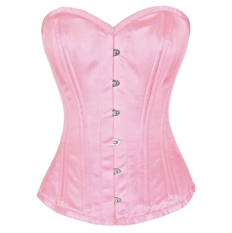 corset with plunging piping-Daisey Waist Training Overbust Corset