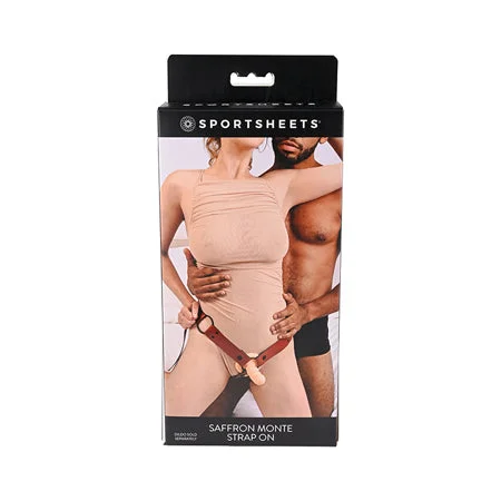 Textured stroking device-Sportsheets Saffron Monte Adjustable Strap-On Harness