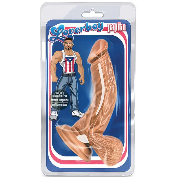 Fruit-scented dildo-Blush Loverboy Papito Realistic 6.5 in. Dildo with Balls & Suction Cup Tan