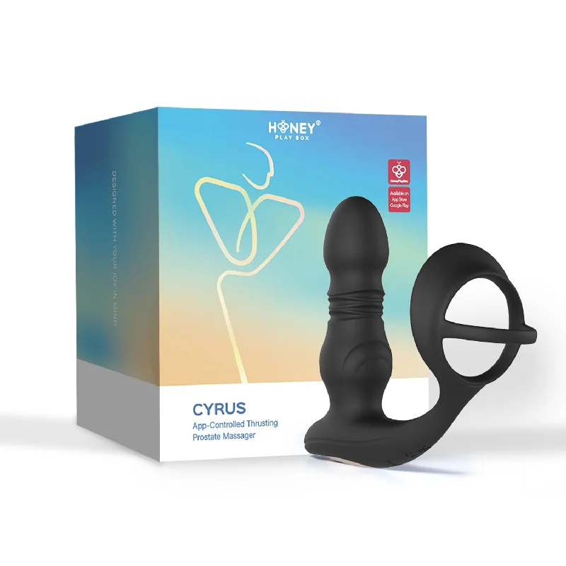 lubricant for mannequin joints-Cyrus - App Control Thrusting Prostate Massager  - Black