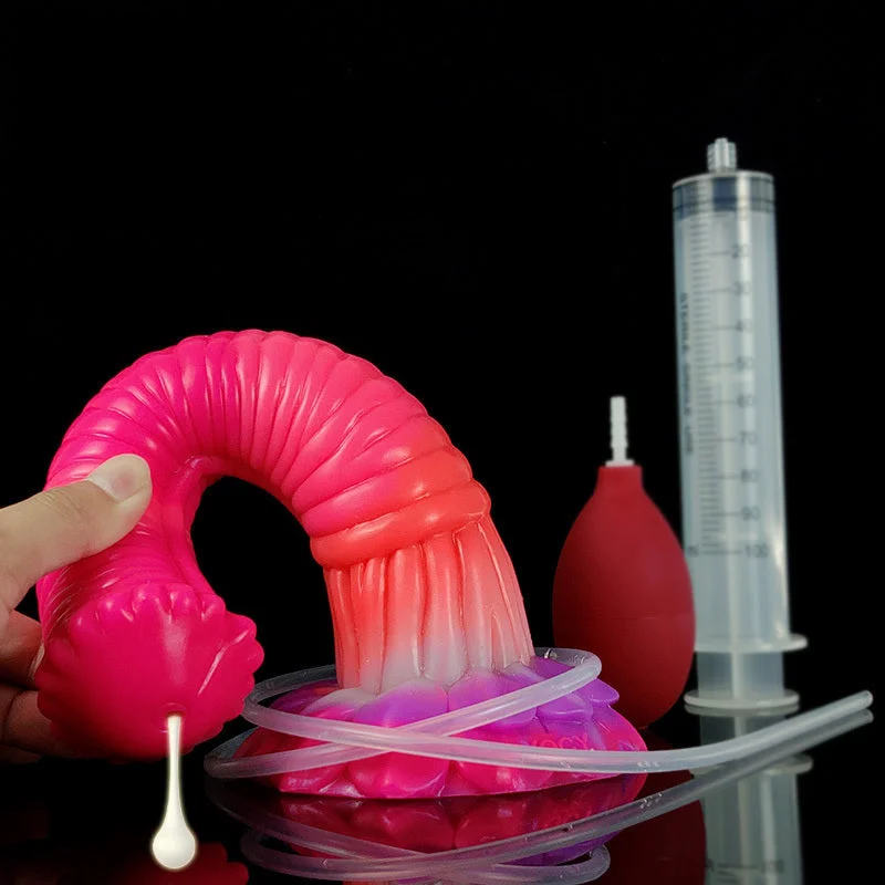 Solid-color dildo-Glowing In Dark Pink Horse Dildo