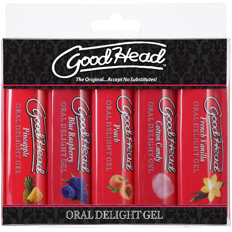 lubricant for shuttlecock feeders-Goodhead - Oral Delight Gel - 5 Pack - 1 Oz.