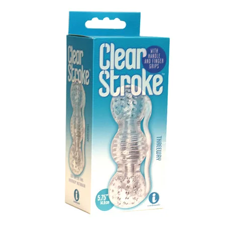 Multi-speed stroking toy-The 9's, Clear Stroke - Threeway, Masturbator