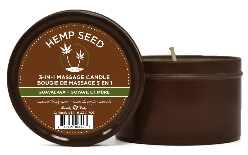 lubricant for oar locks-Hemp Seed 3-in-1 Massage Candle - Guavalava - 6 Oz.