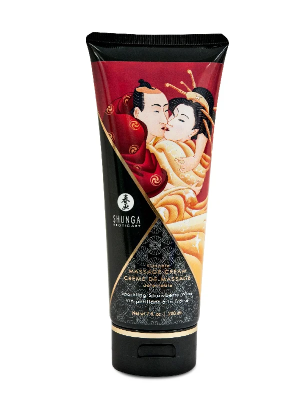 lubricant for shooting rests-Kissable Massage Cream - Sparkling Strawberry  Wine - 7 Fl. Oz. / 200 ml