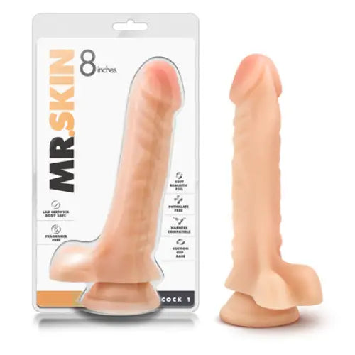 Wolf dildo-Blush Dr. Skin Cock 1 Realistic 9 in. Dildo with Balls & Suction Cup Beige