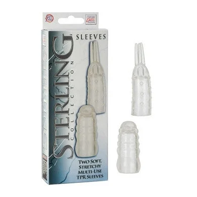 silicone strap-on dildo accessories-lubricant for bounce houses-Sterling Collection Sleeve Set No. 3 - Clear