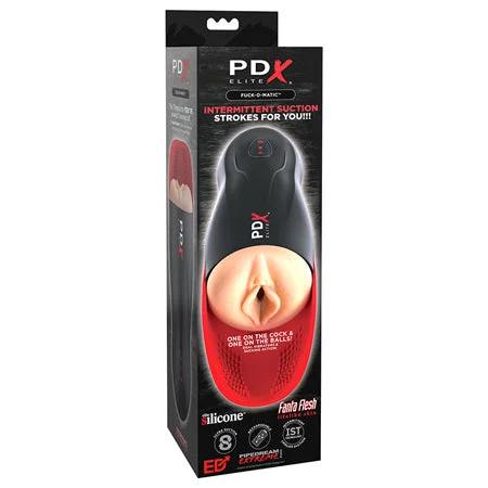 Bluetooth stimulation toy-PDX Elite Fuck-O-Matic Rechargeable Vibrating Suction Stroker With Ball Cradle