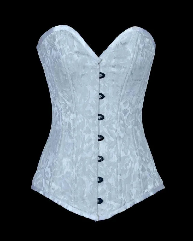 corset with velvet hemline-Isabelle Longline Waist Training Corset