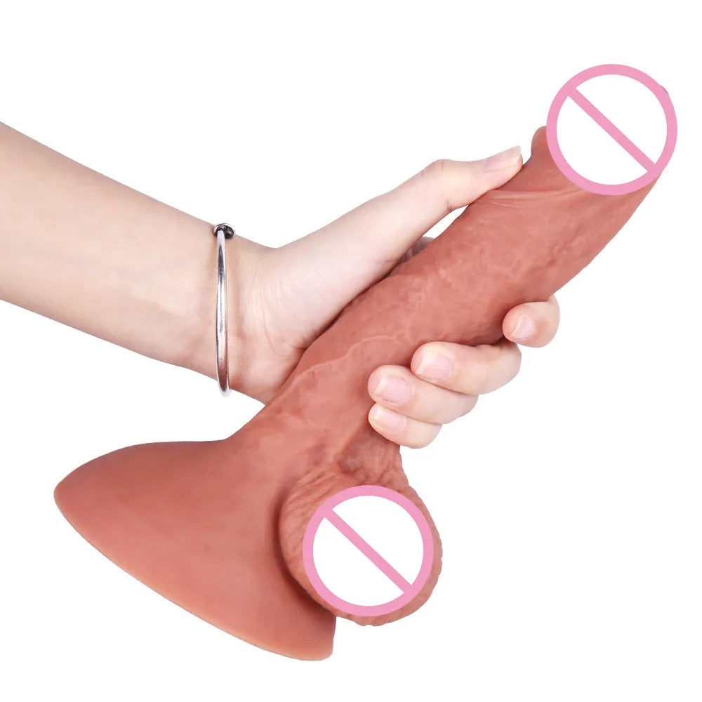 Frosty dildo-Woman Realistic Silicone Skin Feeling Dildo