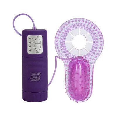 silicone vibrating massager accessories-lubricant for dart throwers-Waterproof Pocket Exotics Vibro Ring -Purple