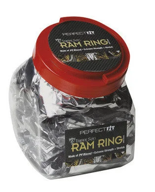 cock sleeve for enhanced intimacy accessories-lubricant for claw machines-Ram Ring - Black - 50  Count Fishbowl