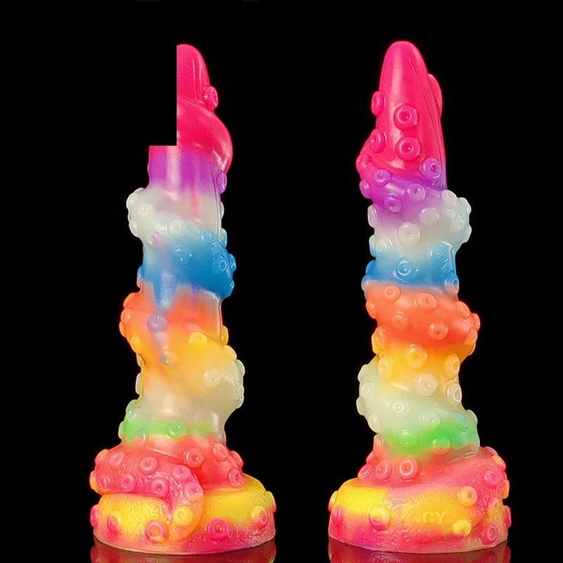 Pop-up dildo-Glowing Colorful Octopus Dildo