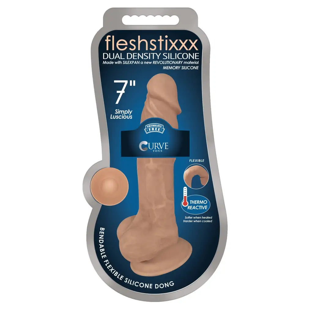 Shape-shifting dildo-FleshStixx Hypoallergenic Silicone Dildo With Balls