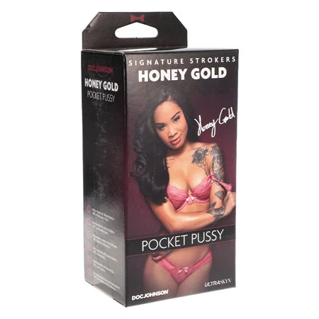 Advanced stroking device-Signature Strokers - Honey Gold - ULTRASKYN Pocket Pussy Caramel