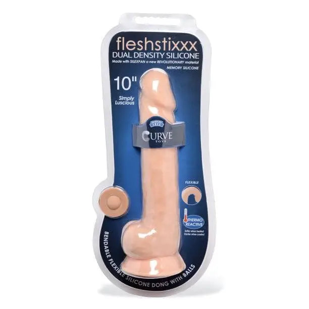 Heather dildo-Fleshstixxx 10" Silicone Dildo with Balls