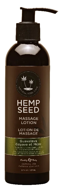 lubricant for dive regulators-Hemp Seed Massage Lotion - Guavalava - 8 Fl. Oz.