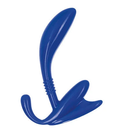 vibrating clitoral massager for couples accessories-lubricant for spotting scope knobs-Apollo Curved Prostate Probe  - Blue