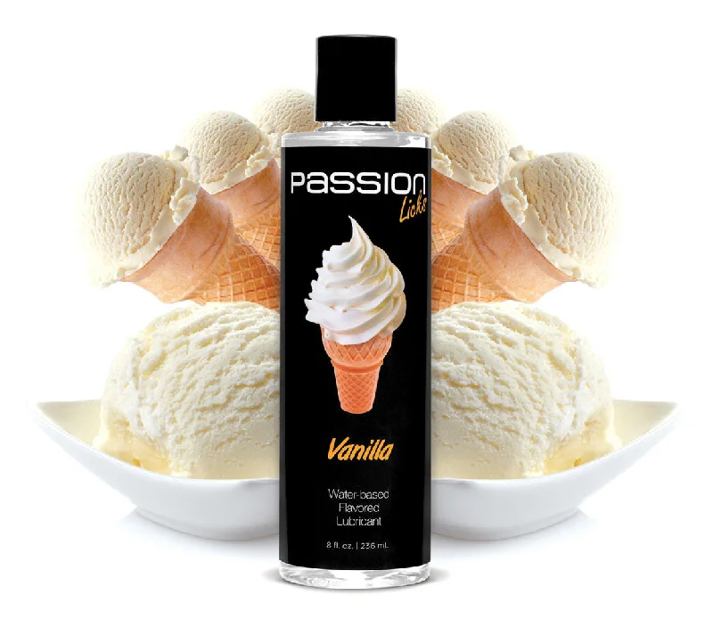 lubricant for foggers-Passion Licks Vanilla Water Based Flavored Lubricant - 8 Oz