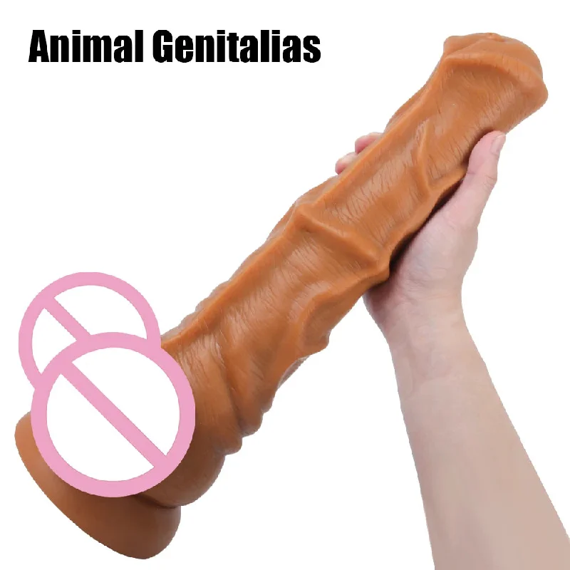 Rich-tone dildo-Giant Horse Dildo Butt Plug - Silicone Realistic Animal Dildo Sex Toys