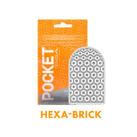 Hands-free stimulation toy-Tenga Pocket Masturbator Sleeve Hexa Brick