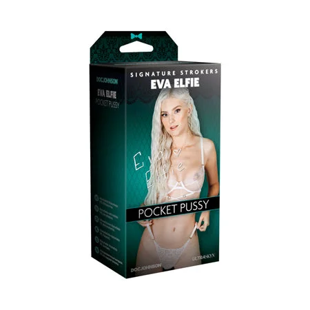 Durable stimulation sleeve-Signature Strokers Eva Elfie ULTRASKYN Pocket Pussy Vanilla